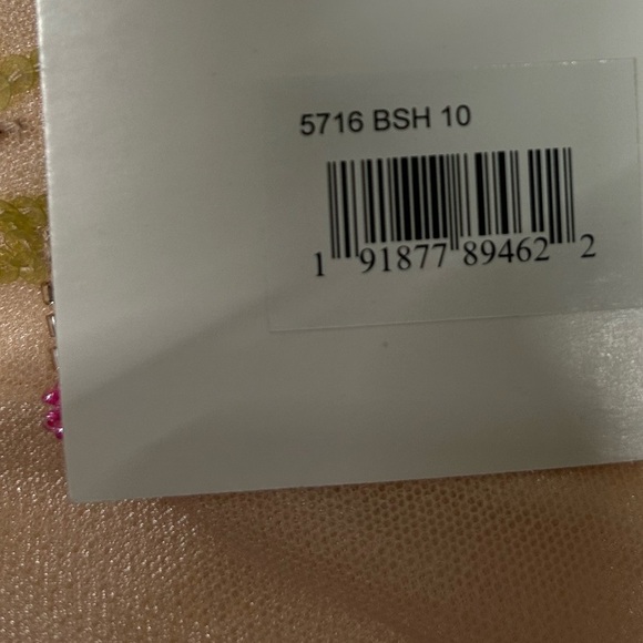 MAC DUGGAL 5716 NWT Pink Sequined Floral Long Sleeve High Neck Midi Dress - Picture 14 of 15